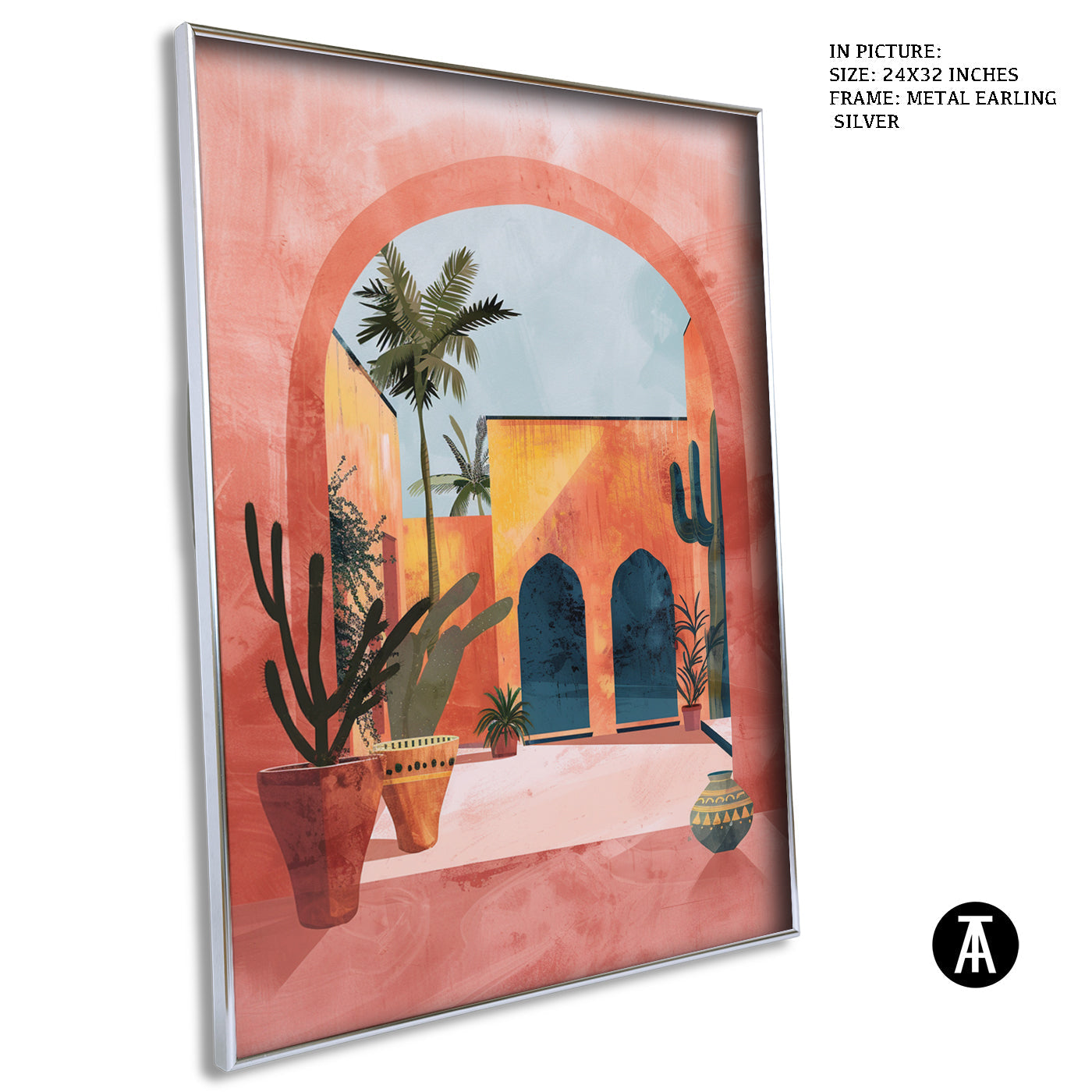 Artwork in Metal Earling Silver Frame