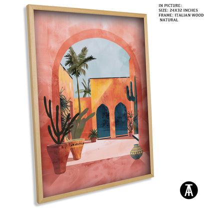 Artwork in Natural Wood Frame