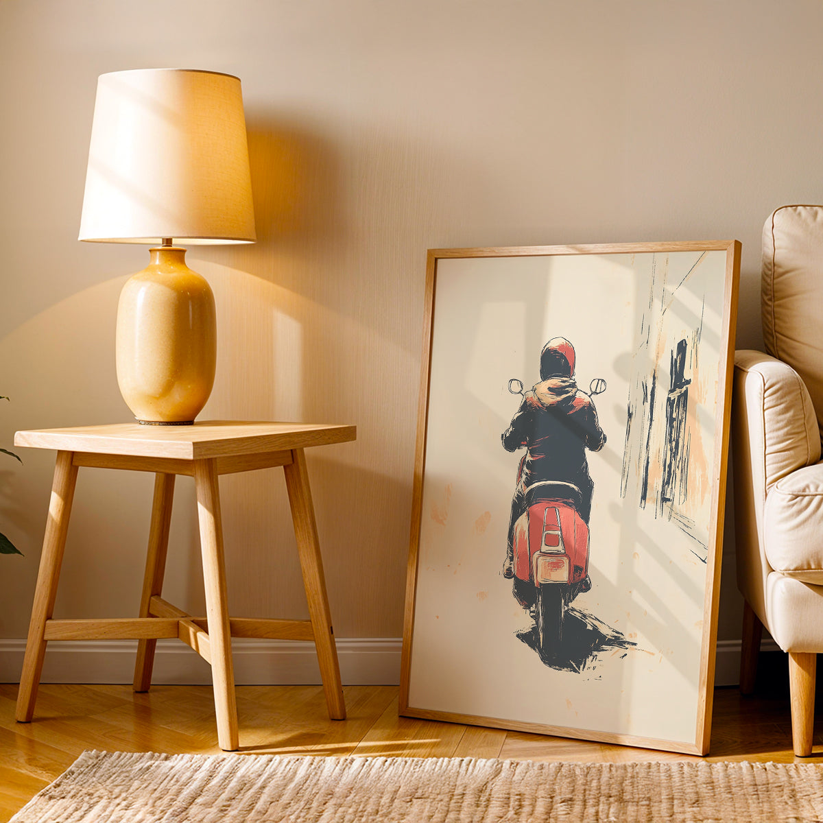 Minimalist Artwork in a Lifestyle Setting