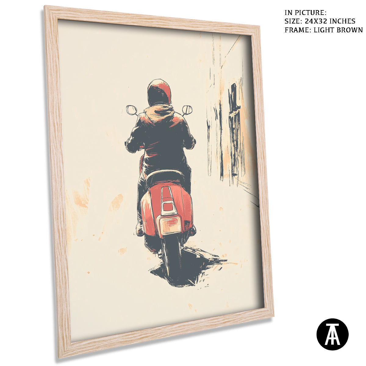 Artwork in Dark Brown Frame