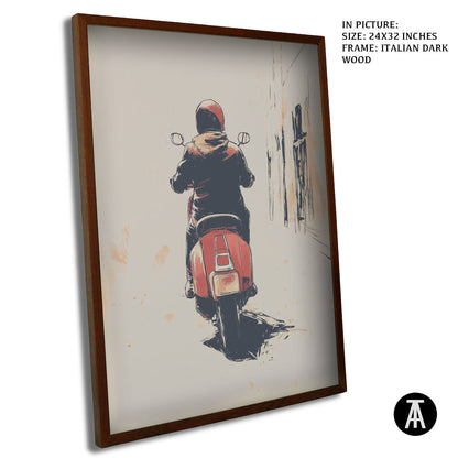 Artwork in Dark Wood Frame