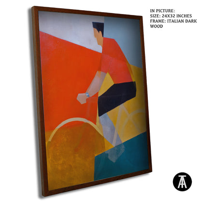 Artwork in Dark Wood Frame