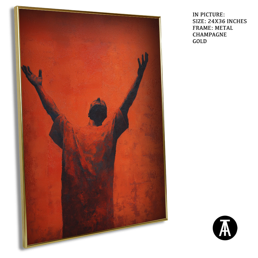 Artwork in Metal Champagne Gold Frame