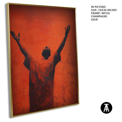 Artwork in Metal Champagne Gold Frame