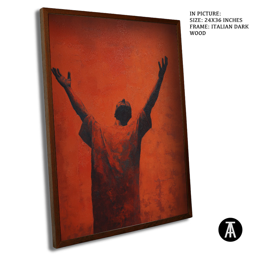 Artwork in Dark Wood Frame