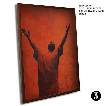 Artwork in Dark Wood Frame