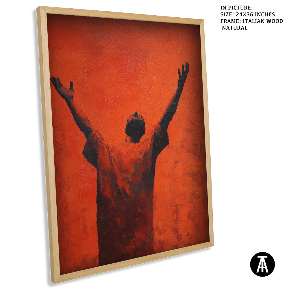 Artwork in Natural Wood Frame
