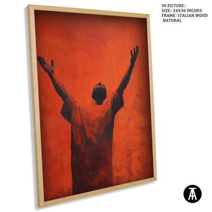 Artwork in Natural Wood Frame