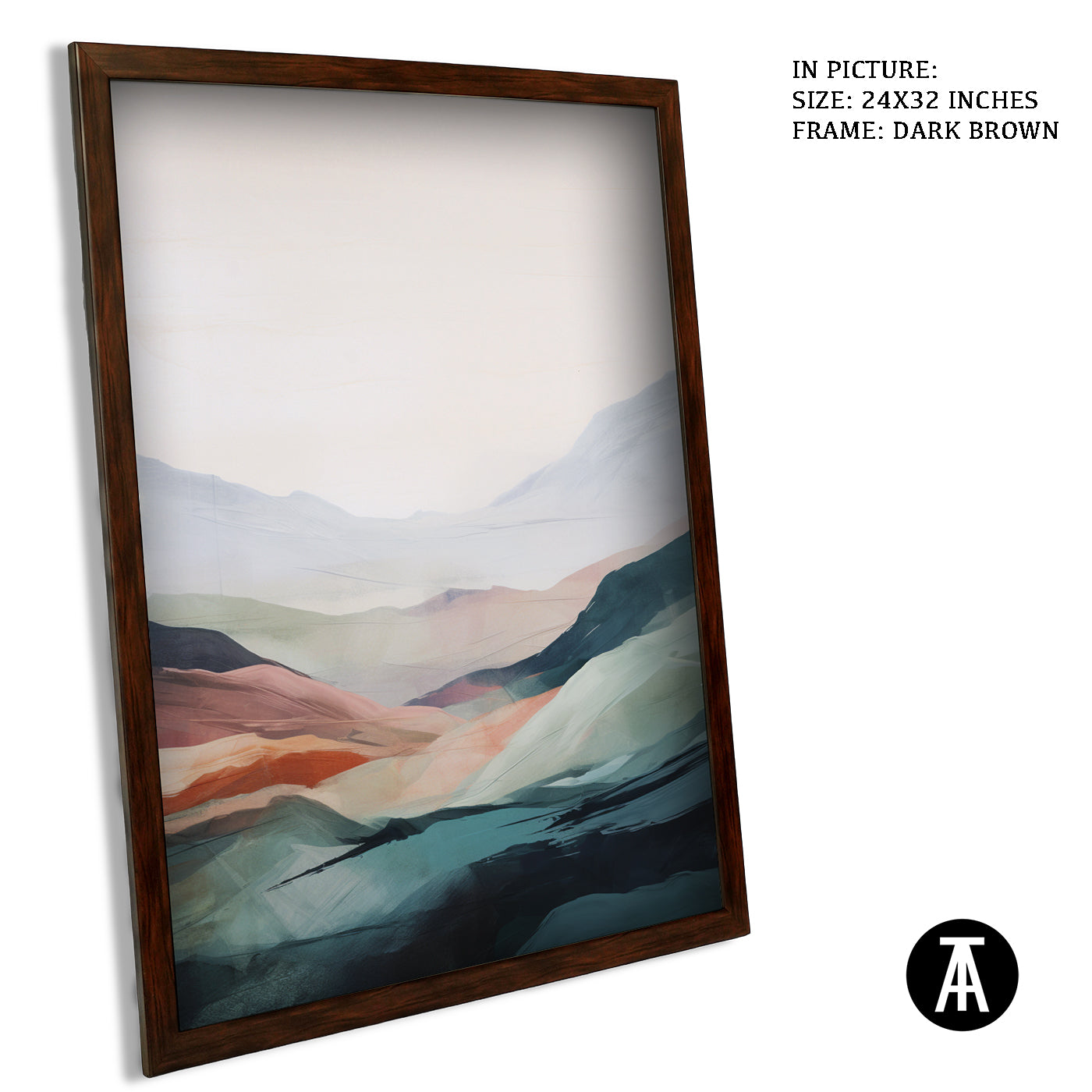 Artwork in Metal Champagne Gold Frame