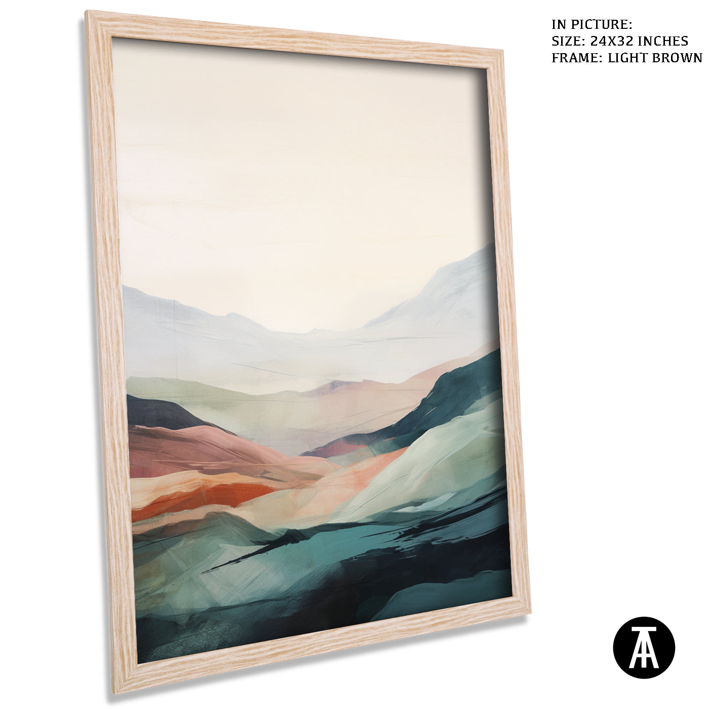 Artwork in Dark Brown Frame