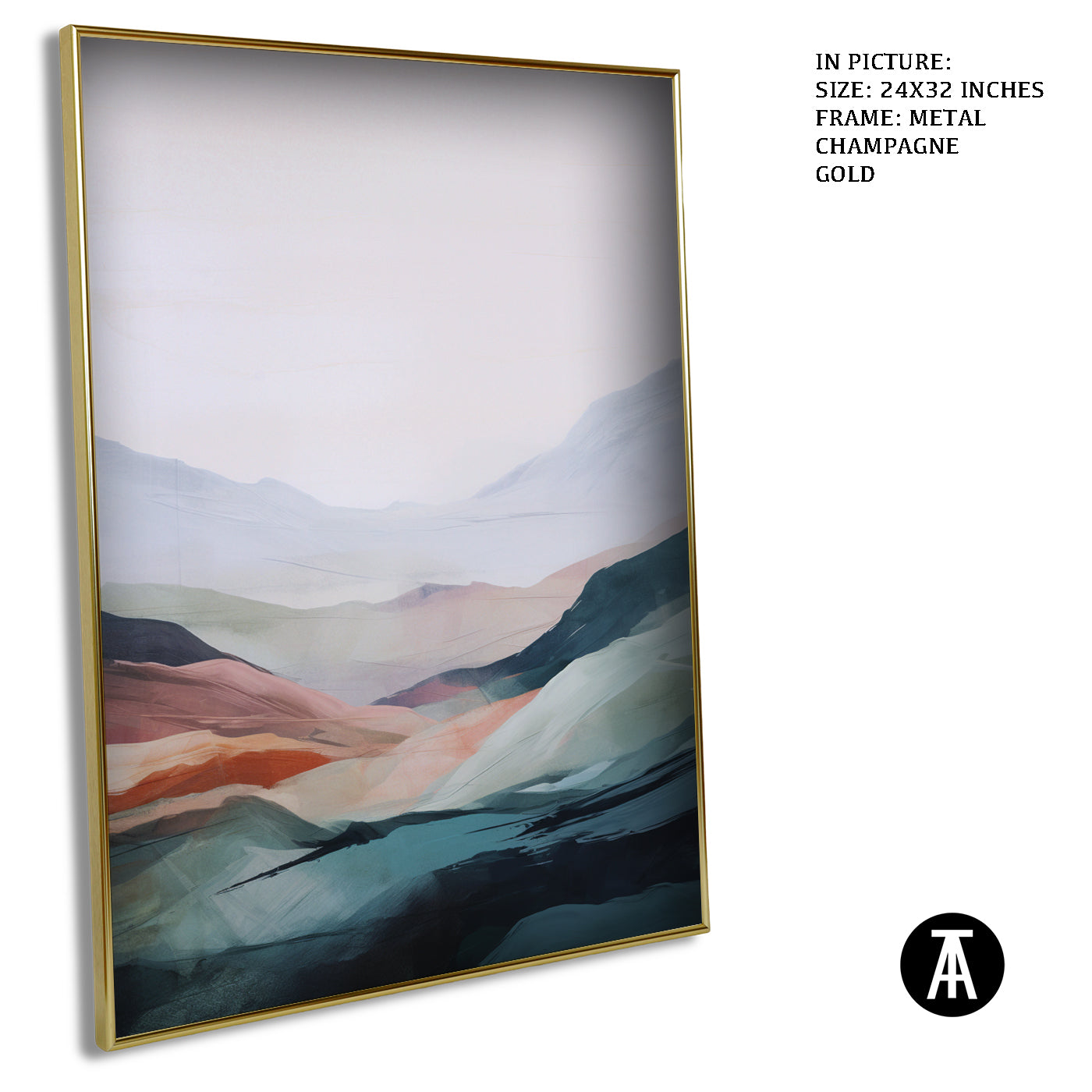 Artwork in Light Brown Frame