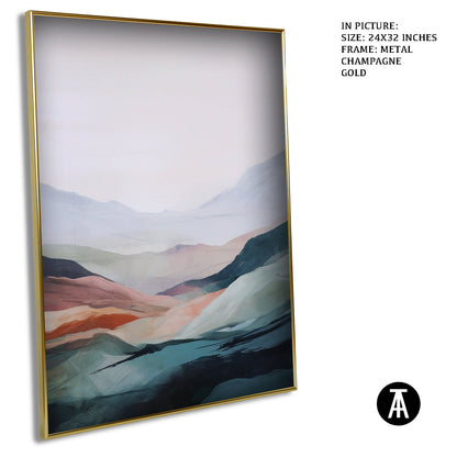 Artwork in Light Brown Frame