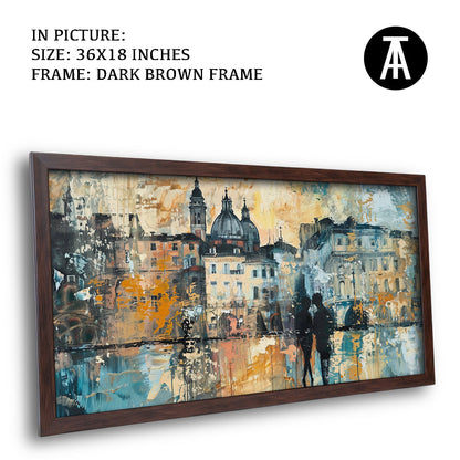Artwork in Metal Champagne Gold Frame