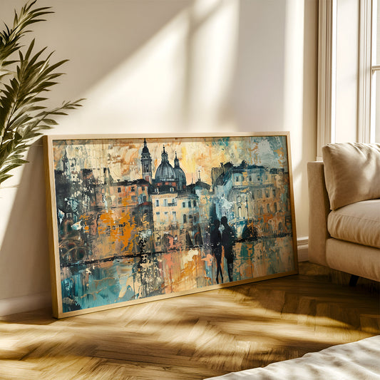 Modern Art Painting in a Lifestyle Setting