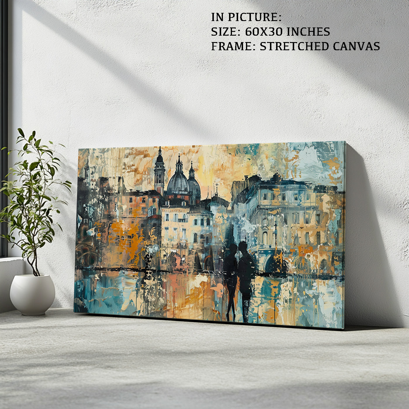 Artwork in Natural Wood Frame