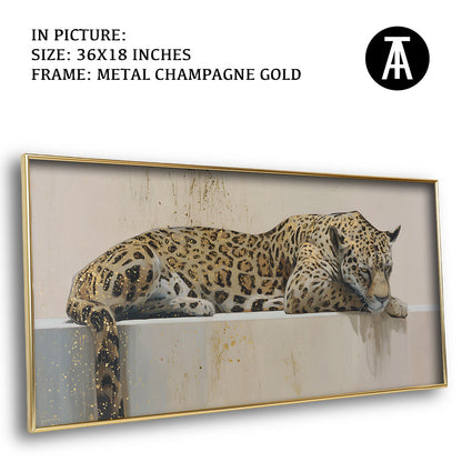 Artwork in Light Brown Frame