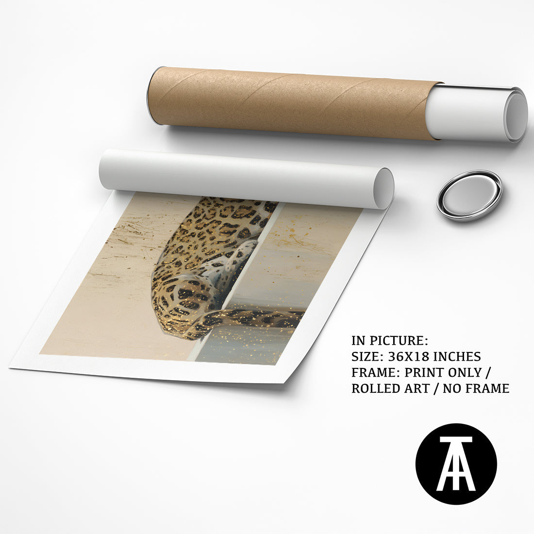 Artwork in Metal Champagne Gold Frame