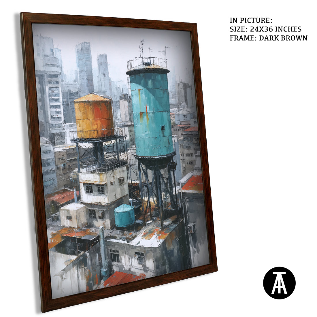 Artwork in Metal Champagne Gold Frame