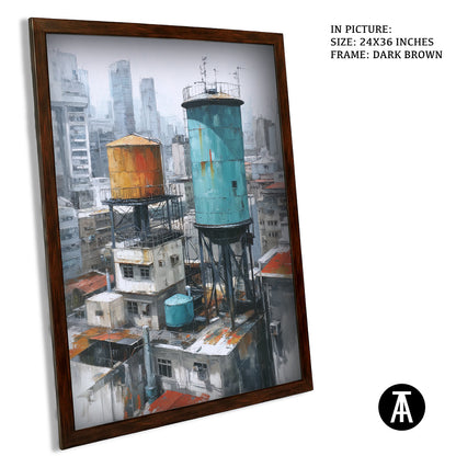 Artwork in Metal Champagne Gold Frame