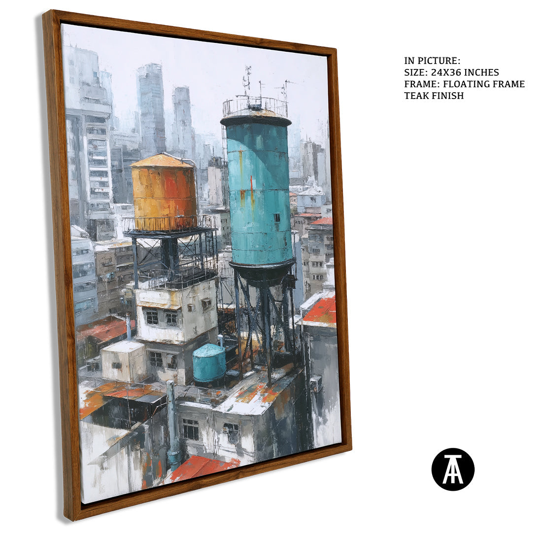 Artwork in Natural Wood Frame