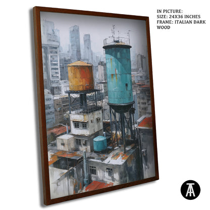 Artwork in Dark Brown Frame