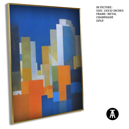 Artwork in Metal Champagne Gold Frame