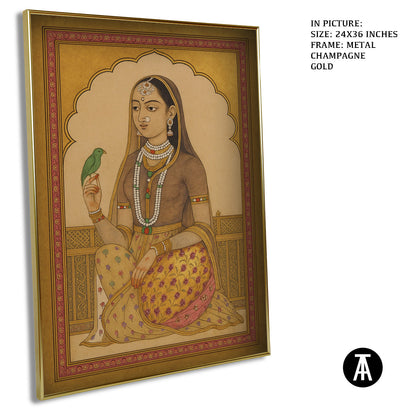 Artwork in Metal Champagne Gold Frame