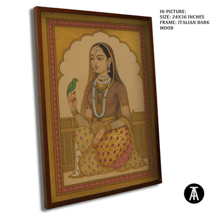 Artwork in Dark Wood Frame