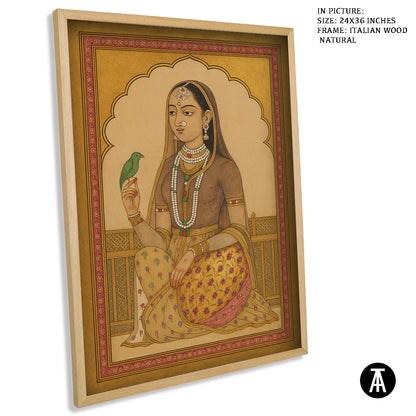 Artwork in Natural Wood Frame