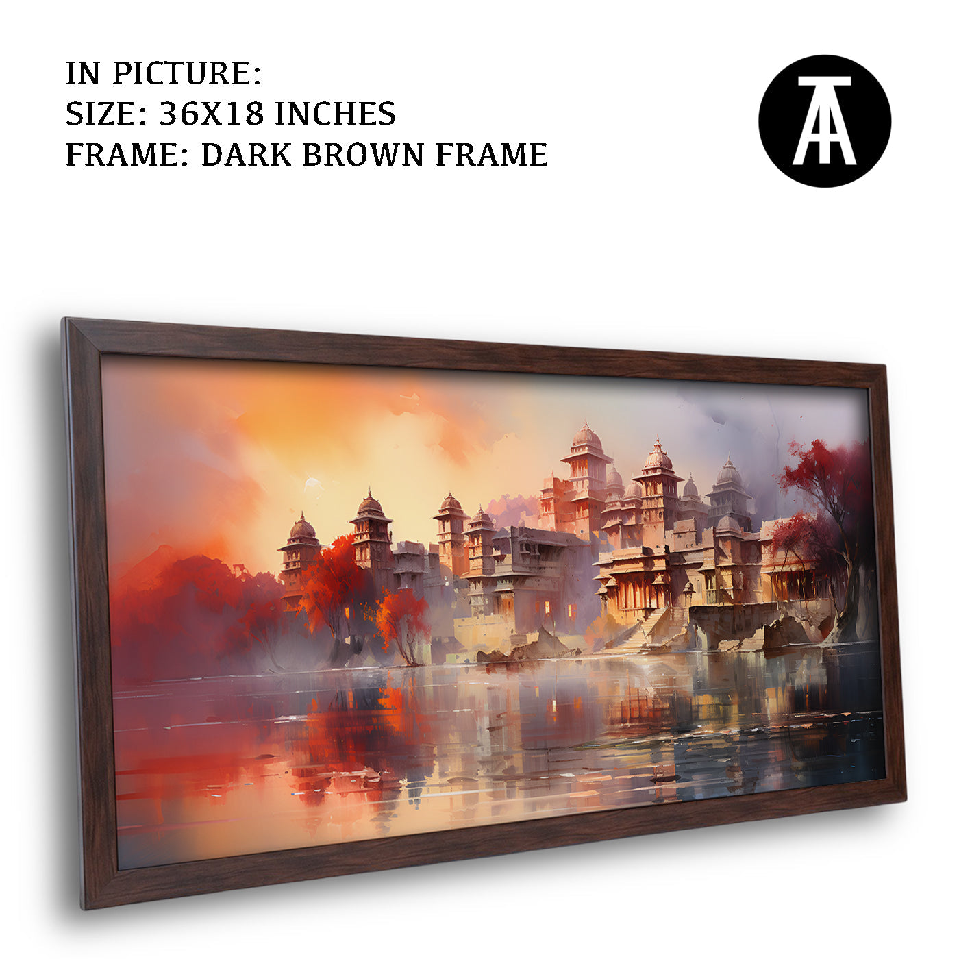 Artwork in Metal Champagne Gold Frame