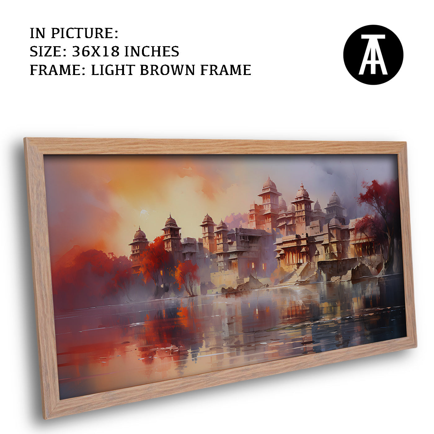 Artwork in Dark Brown Frame