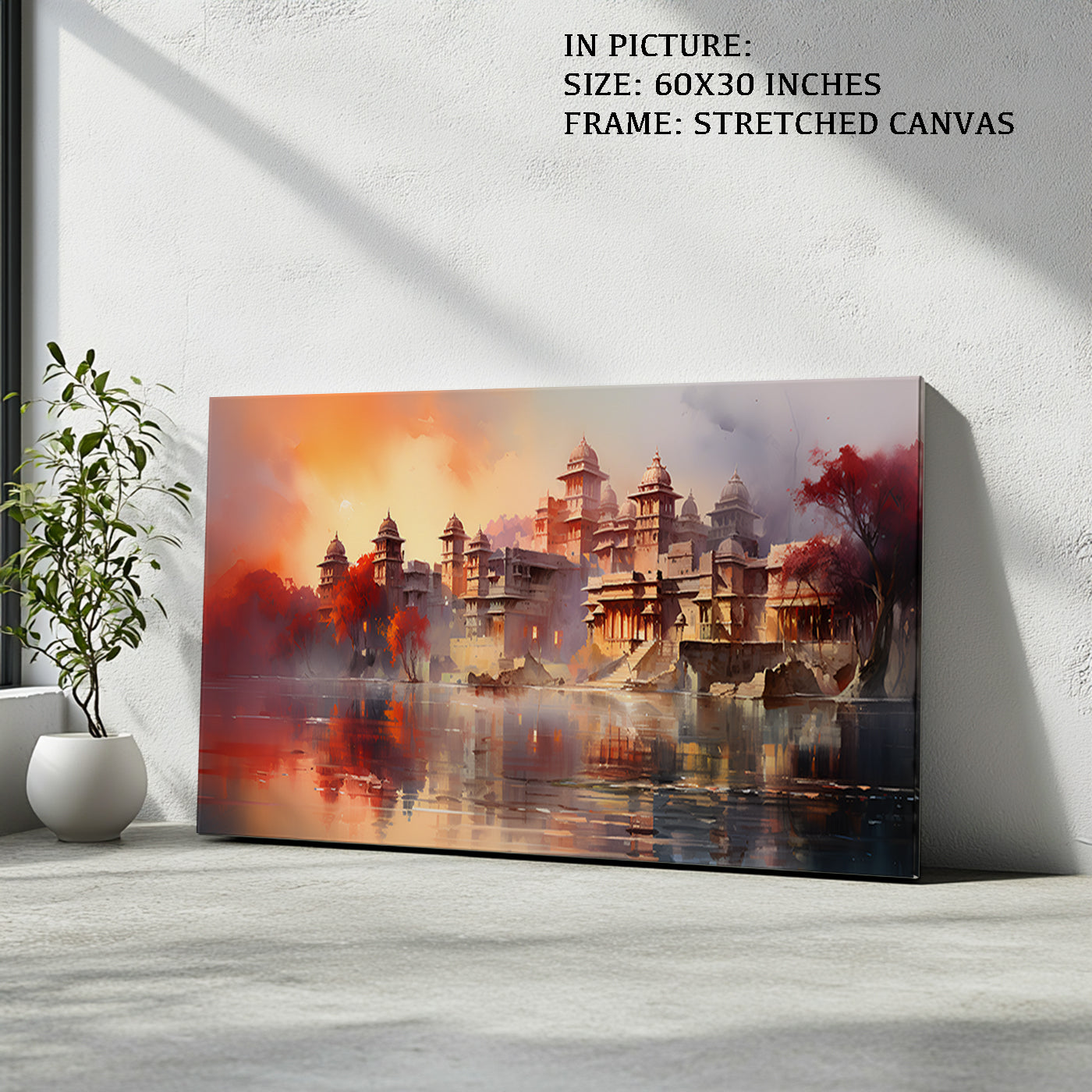 Artwork in Natural Wood Frame