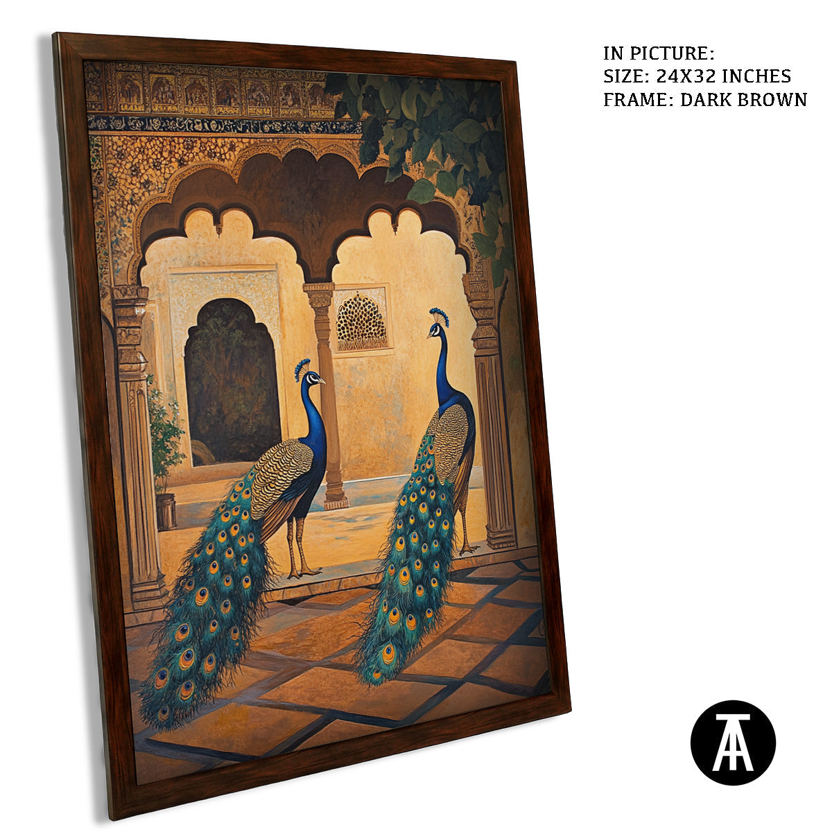 Artwork in Metal Champagne Gold Frame