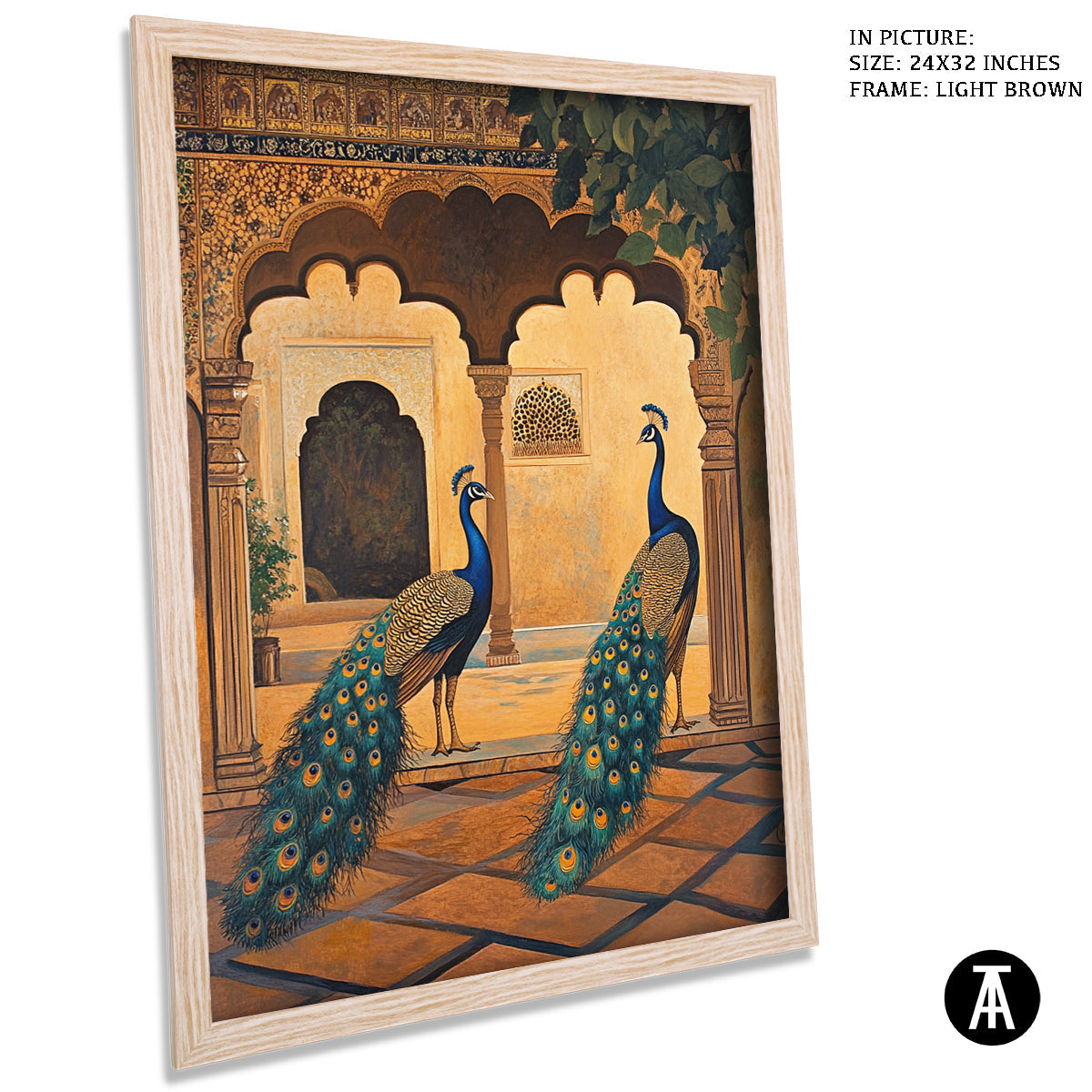 Artwork in Dark Brown Frame