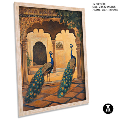 Artwork in Dark Brown Frame