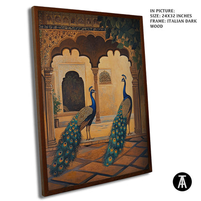 Artwork in Dark Wood Frame
