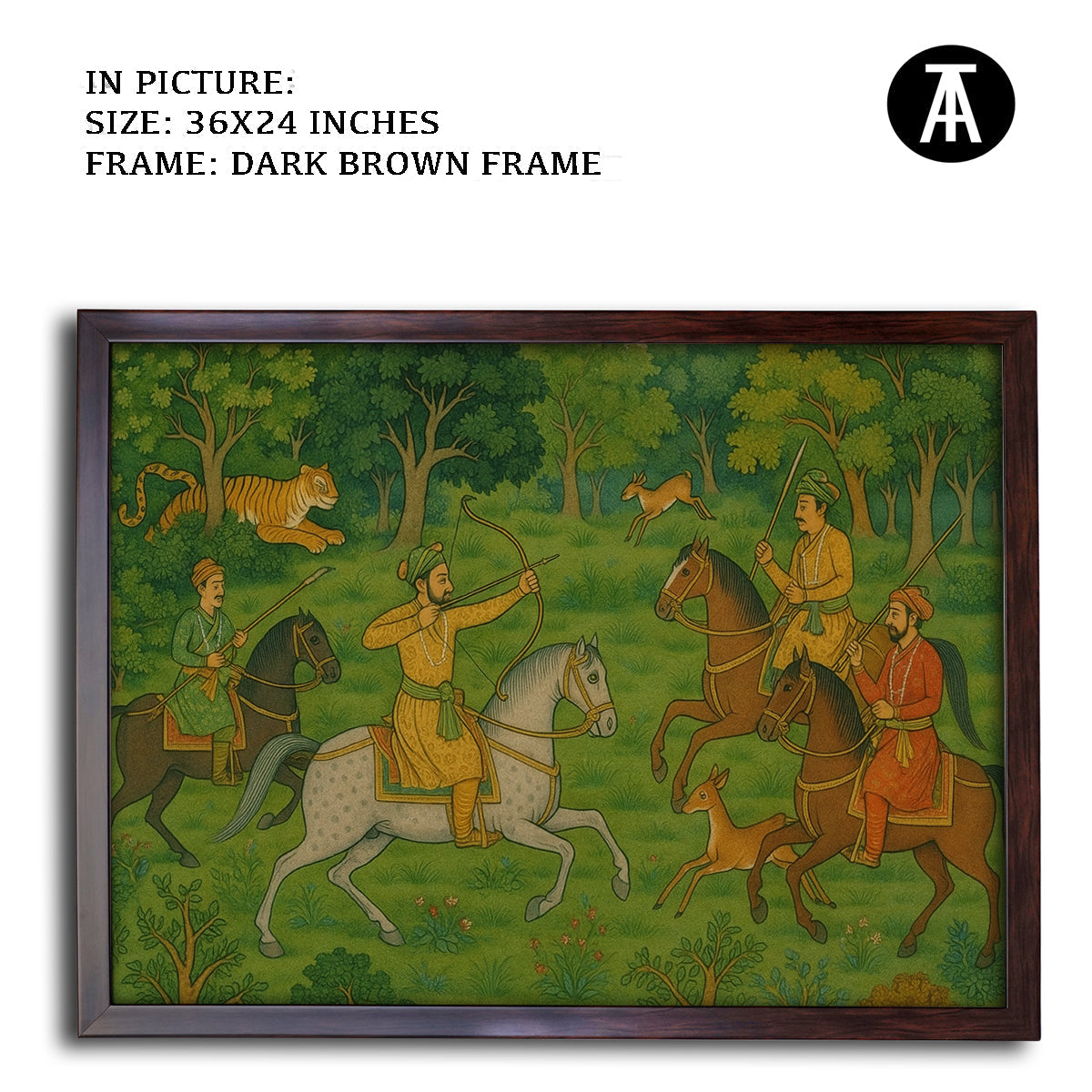 Artwork in Dark Brown Frame