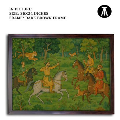 Artwork in Dark Brown Frame