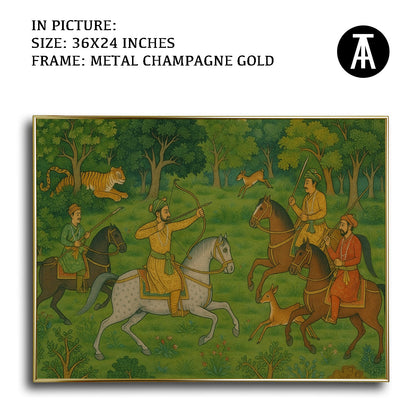 Artwork in Metal Champagne Gold Frame