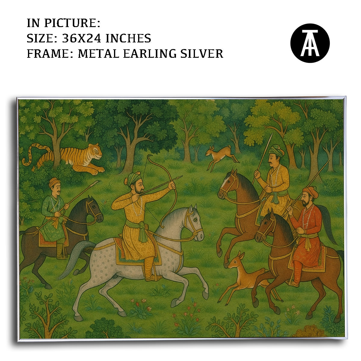 Artwork in Metal Earling Silver Frame
