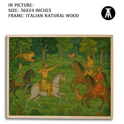 Artwork in Natural Wood Frame