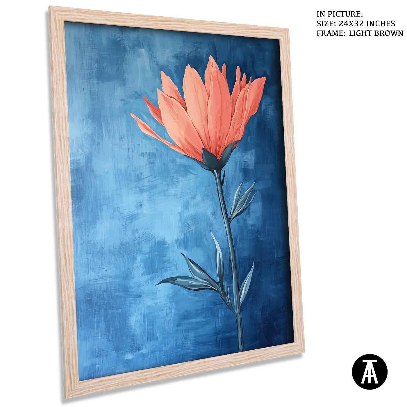 Artwork in Dark Brown Frame