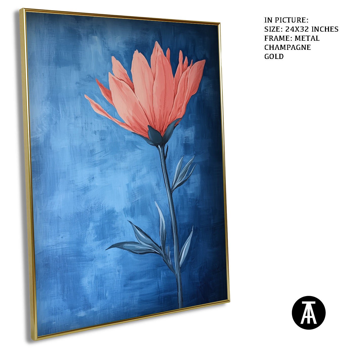 Artwork in Light Brown Frame