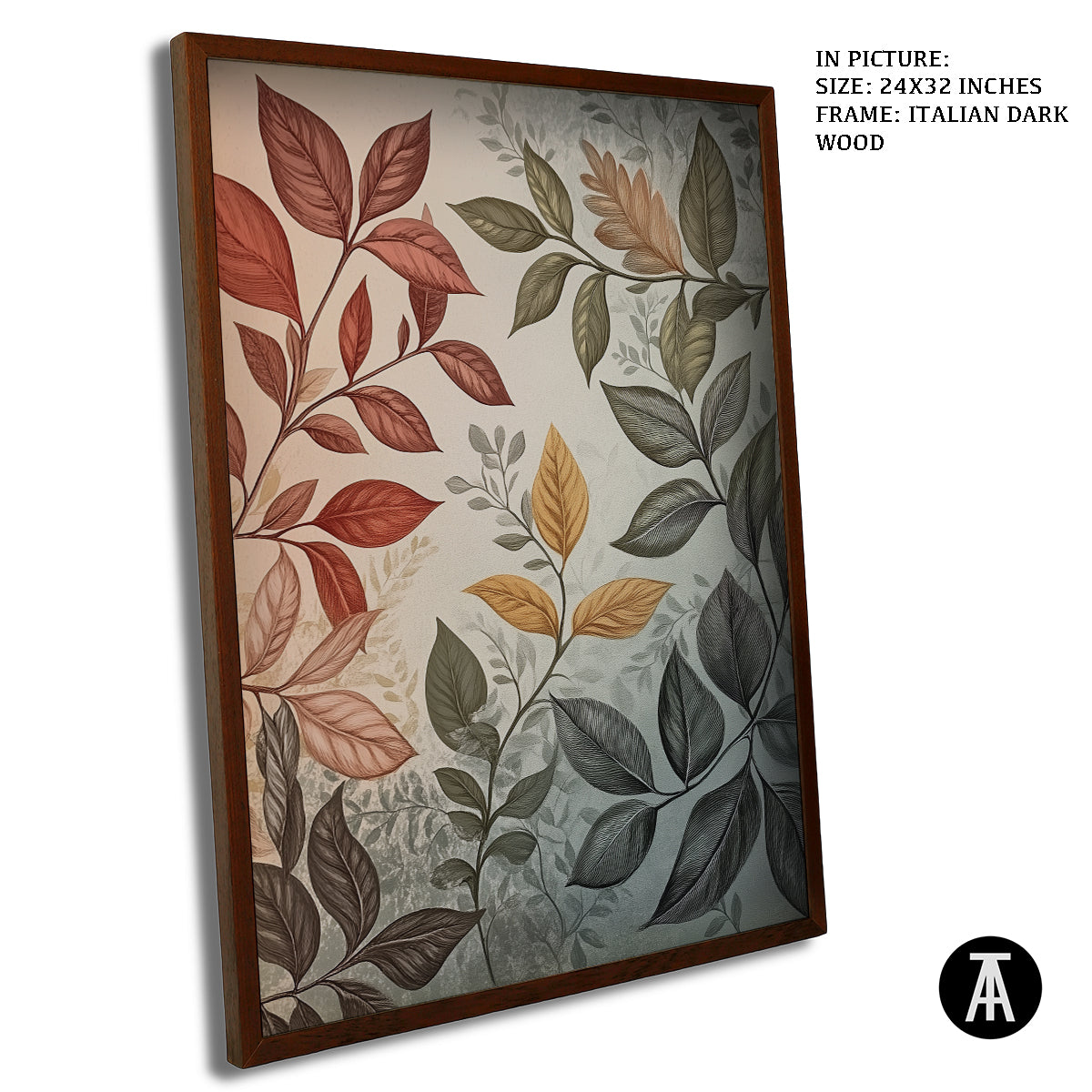 Sample Artwork in Italian Wood Framing Dark