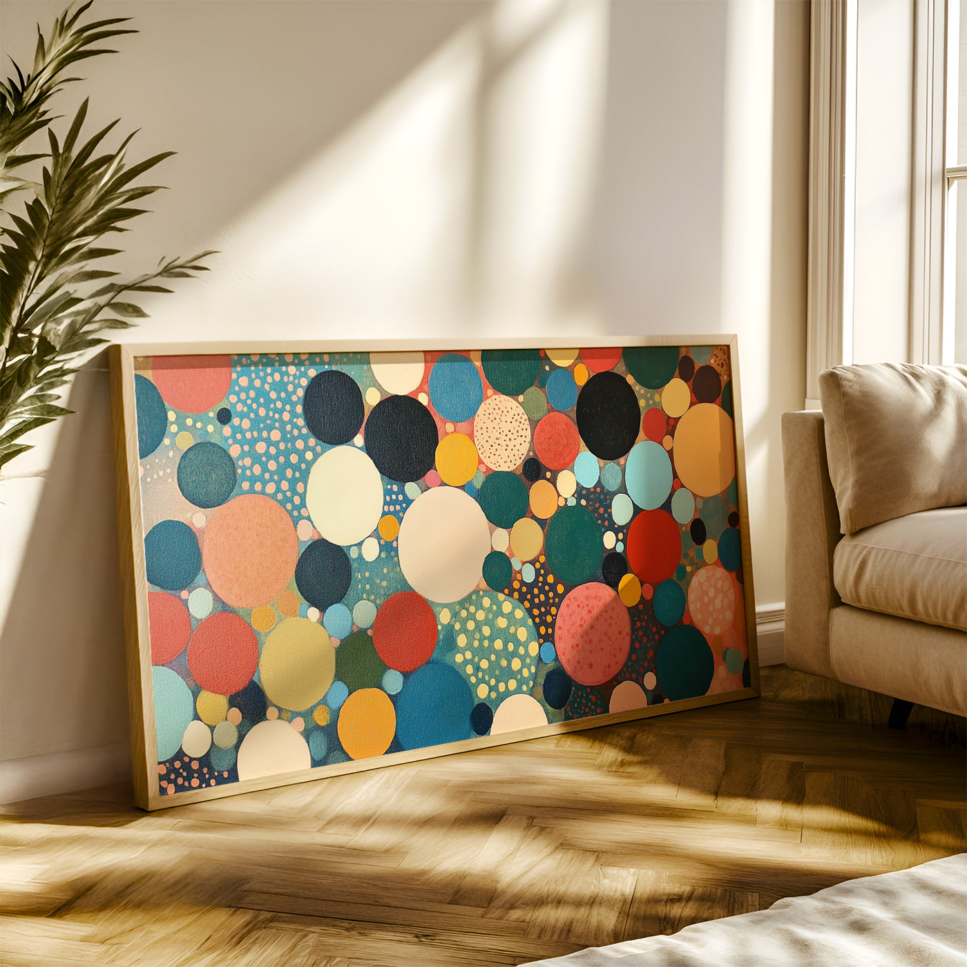 Modern Art Painting in a Lifestyle Setting