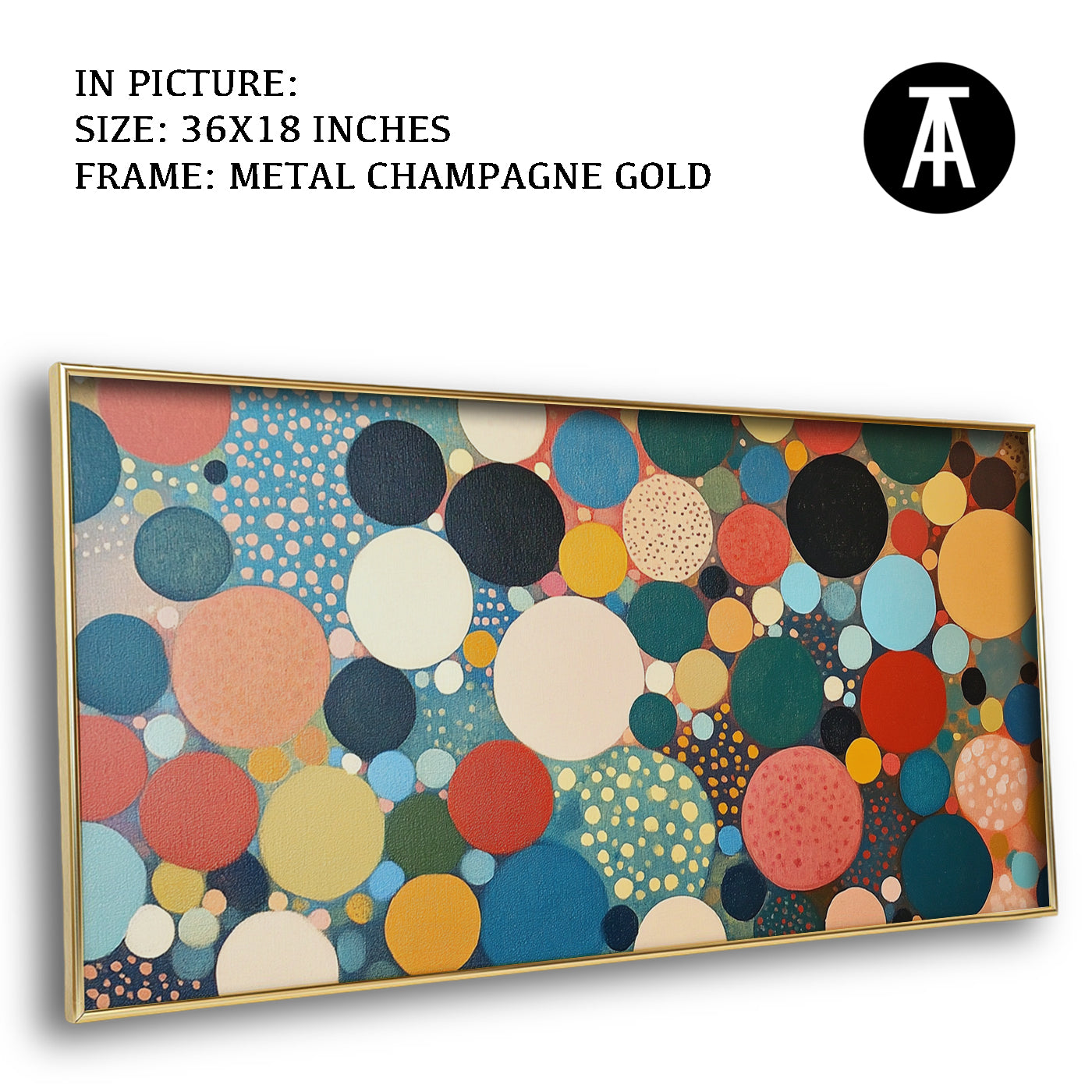 Artwork in Light Brown Frame