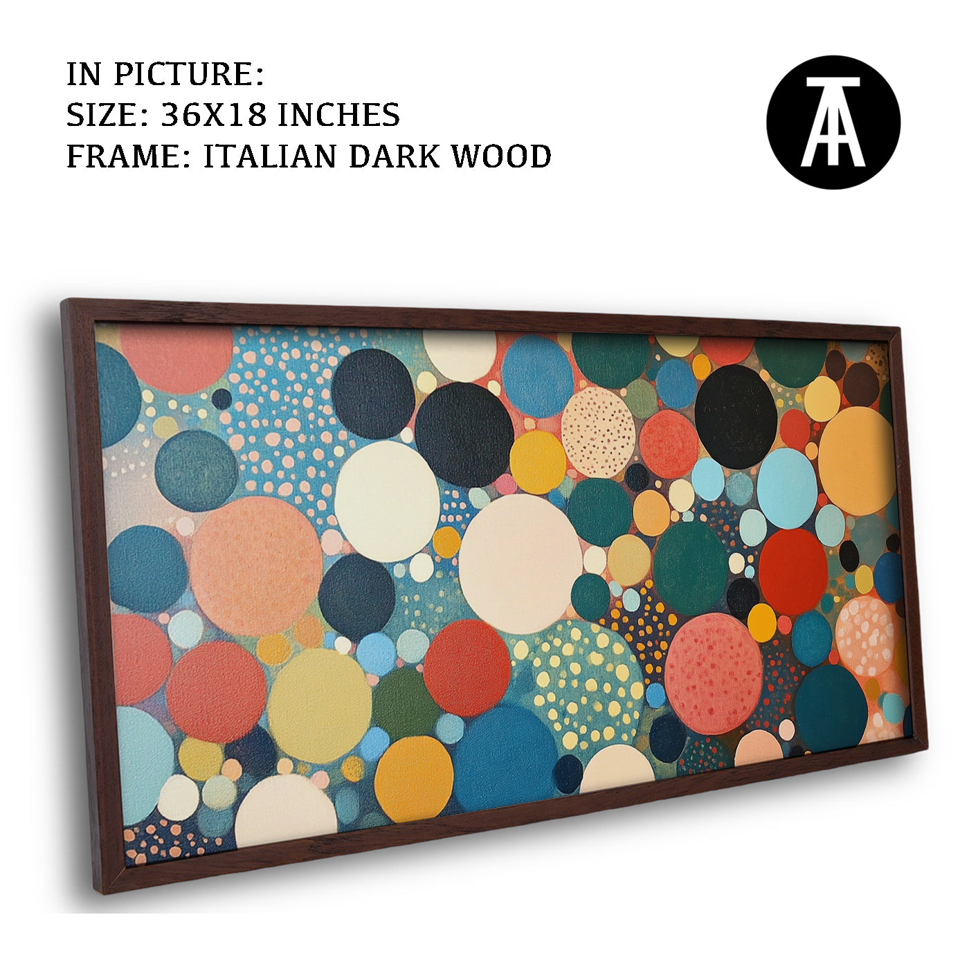 Artwork in Dark Wood Frame