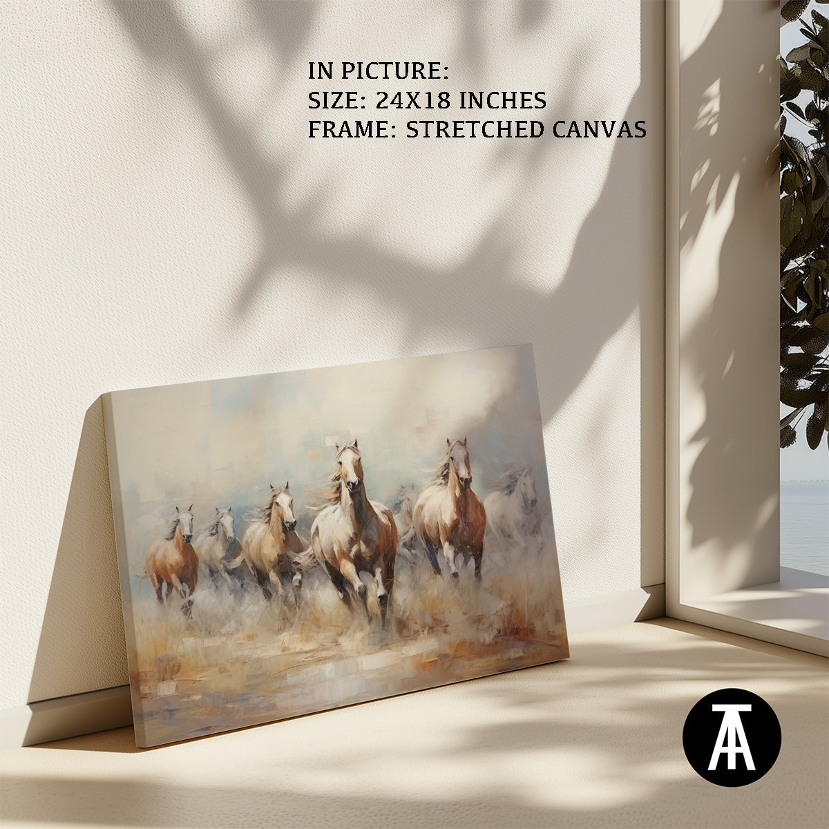 Artwork in Natural Wood Frame
