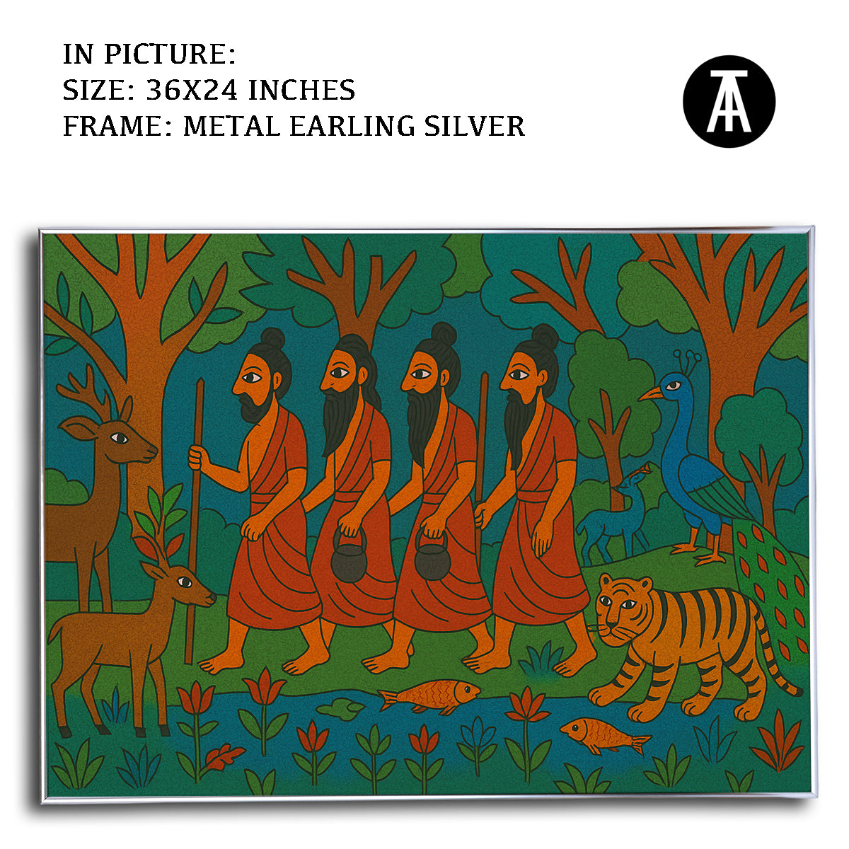 Artwork in Metal Earling Silver Frame