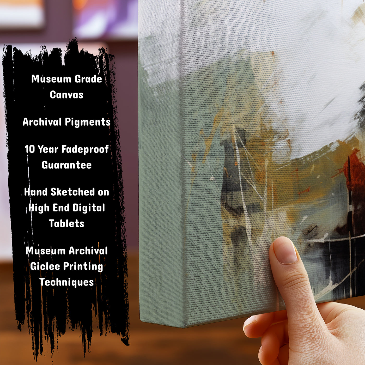 Information about Abstract Canvas Art Print